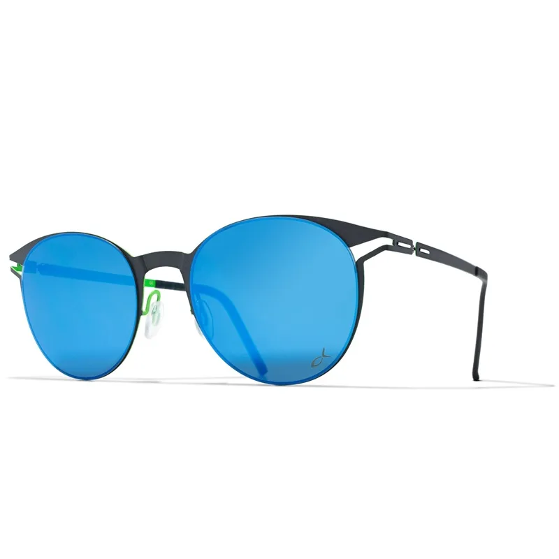 BLACK FIN BF717 C469 (GUNMETAL/GREEN) BLUE MIRRORED